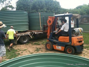 Unloading the tubs