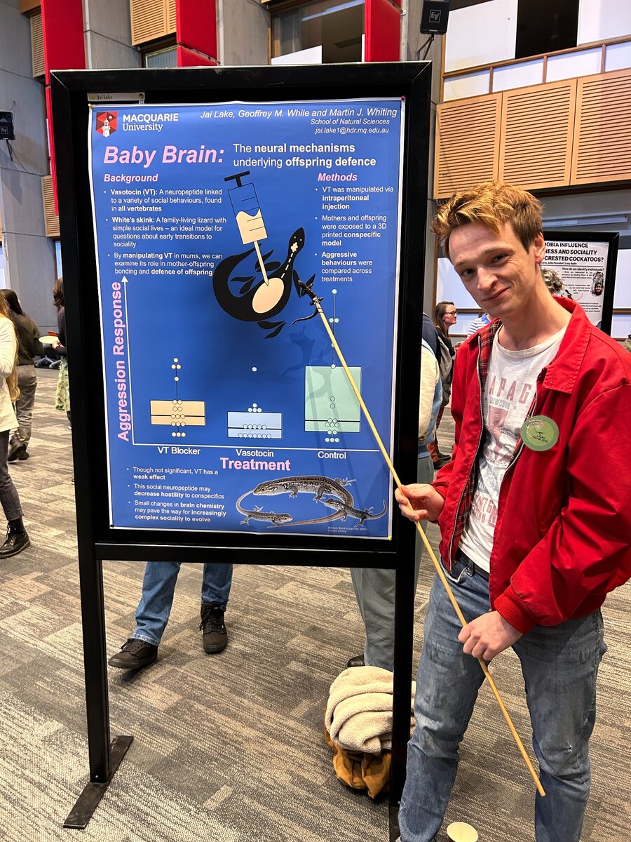 Jai Lake presenting his research poster